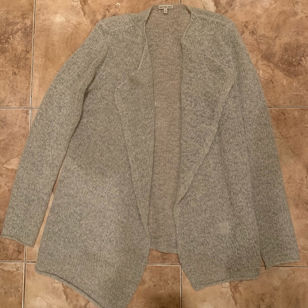 Calvin Klein jeans gray knit cardigan